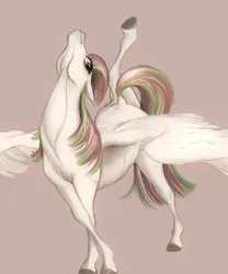 Size: 1000x1200 | Tagged: safe, artist:walris, derpibooru import, blossomforth, pegasus, g4, active stretch, backbend, flexible, image, png, solo, splits, stretching