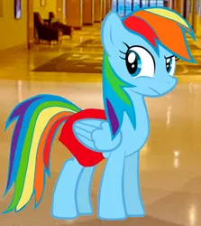 Size: 1224x1372 | Tagged: safe, artist:kingofmlp, artist:liamkeel, derpibooru import, ponerpics import, rainbow dash, oc, oc:rainbow keel, oc:rainbowkeel, pegasus, pony, g4, background, blue eyes, cameo, clothes, creator:kingofmlp, creator:liamkeel, everfree northwest, female, image, irl, jpeg, liamkeel, liamkeelart, march11th2025, mare, pegasus oc, photo, rainbow dash addition, rainbow dash oc, real life background, redesign, redraw, skirt, tribute, wings