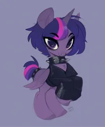 Size: 1707x2048 | Tagged: safe, artist:hattiezazu, derpibooru import, twilight sparkle, alicorn, g4, image, jpeg, punk, solo