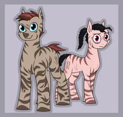 Size: 1510x1446 | Tagged: safe, artist:moonatik, derpibooru import, oc, oc:abdaz, oc:merzaal, unofficial characters only, pony, zebra, fanfic art, image, looking at you, male, passepartout, png, ponytail, scar, stallion, zebra oc