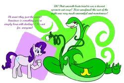 Size: 896x600 | Tagged: safe, artist:livinlovindude, derpibooru import, rarity, serperior, g4, 2015, darling, duo, duo female, fancy, female, food, gossip, image, png, pokémon, posh, simple background, tea, transparent background