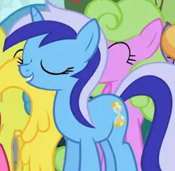 Size: 302x295 | Tagged: safe, derpibooru import, screencap, cherry berry, cloud kicker, daisy, flower wishes, lemon hearts, minuette, earth pony, pegasus, pony, unicorn, g4, season 2, the super speedy cider squeezy 6000, background pony, cropped, cute, dancing, eyes closed, female, horn, image, jpeg, mare, minubetes, my little pony, offscreen character, outdoors, singing