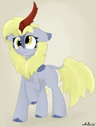 Size: 2781x3674 | Tagged: safe, artist:aubs, derpibooru import, derpy hooves, kirin, g4, image, kirin derpy hooves, kirinified, newbie artist training grounds, png, race swap, solo, species swap