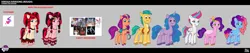 Size: 1739x368 | Tagged: safe, derpibooru import, official, hitch trailblazer, izzy moonbow, pipp petals, sunny starscout, zipp storm, cyborg, cyborg pony, earth pony, pegasus, pony, unicorn, g5, my little pony: tell your tale, spoiler:g5, spoiler:my little pony: tell your tale, .ai available, .svg available, alternate coat color, alternate cutie mark, alternate design, alternate hairstyle, alternate mane color, alternate style, applejack (g5), clothes, concave belly, concept art, female, fluttershy (g5), freckles, futuristic, horn, image, male, mane five, mane six (g5), mare, misty brightdawn, moodboard, odessa evensong, pinkie pie (g5), png, pokémon, rainbow dash (g5), rarity (g5), rebirth misty, reference sheet, royal sisters (g5), siblings, sisters, size difference, stallion, the petal gala, twilight sparkle (g5), unshorn fetlocks, vector