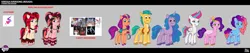 Size: 1739x368 | Tagged: safe, derpibooru import, official, hitch trailblazer, izzy moonbow, pipp petals, sunny starscout, zipp storm, cyborg, cyborg pony, earth pony, pegasus, pony, unicorn, g5, my little pony: tell your tale, spoiler:g5, spoiler:my little pony: tell your tale, .ai available, .svg available, alternate coat color, alternate cutie mark, alternate design, alternate hairstyle, alternate mane color, alternate style, applejack (g5), clothes, concave belly, concept art, female, fluttershy (g5), freckles, futuristic, horn, image, male, mane five, mane six (g5), mare, misty brightdawn, moodboard, odessa evensong, pinkie pie (g5), png, pokémon, rainbow dash (g5), rarity (g5), rebirth misty, reference sheet, royal sisters (g5), siblings, sisters, size difference, stallion, the petal gala, twilight sparkle (g5), unshorn fetlocks, vector