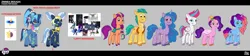 Size: 1739x387 | Tagged: safe, derpibooru import, official, descent, hitch trailblazer, izzy moonbow, nightmare moon, nightshade, pipp petals, queen chrysalis, sunny starscout, zipp storm, changeling, changeling queen, cyborg, cyborg pony, earth pony, pegasus, pony, unicorn, g4, g5, my little pony: tell your tale, spoiler:g5, spoiler:my little pony: tell your tale, .ai available, .svg available, alternate coat color, alternate cutie mark, alternate design, alternate hairstyle, alternate mane color, alternate style, applejack (g5), clothes, concave belly, concept art, female, fluttershy (g5), freckles, futuristic, hatsune miku, horn, image, iron valiant, male, mane five, mane six (g5), mare, misty brightdawn, moodboard, pinkie pie (g5), png, pokémon, rainbow dash (g5), rarity (g5), rebirth misty, reference sheet, royal sisters (g5), shadowbolts, siblings, sisters, size difference, stallion, the petal gala, twilight sparkle (g5), unshorn fetlocks, vector, vocaloid, zinnea