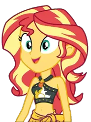 Size: 550x744 | Tagged: safe, derpibooru import, edit, edited screencap, editor:jacksontormbaymaz, screencap, sunset shimmer, human, equestria girls, equestria girls series, g4, unsolved selfie mysteries, background removed, bare shoulders, belly, belly button, bikini, bikini top, brooch, clothes, geode of empathy, image, jewelry, leather, leather bikini, magical geodes, midriff, my little pony equestria girls: better together, necklace, png, sarong, simple background, solo, studs, sunset shimmer's beach shorts swimsuit, swimsuit, teenager, transparent background