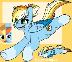 Size: 3724x3223 | Tagged: safe, artist:sexygoatgod, derpibooru import, oc, unofficial characters only, pegasus, pony, adoptable, female, image, magical lesbian spawn, offspring, parent:applejack, parent:rainbow dash, parents:appledash, png, solo