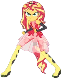 Size: 764x975 | Tagged: safe, derpibooru import, edit, edited screencap, editor:pascalmulokozi2, screencap, sunset shimmer, human, cheer you on, equestria girls, g4, spoiler:eqg series (season 2), background removed, boots, clothes, determined smile, dress, game on, hairstyle, high heel boots, image, knee-high boots, leggings, looking at you, my little pony equestria girls: better together, png, ponied up, pony ears, see-through, see-through skirt, shoes, simple background, skirt, sleeveless, sleeveless dress, smiling, smiling at you, solo, spiked headband, super ponied up, teenager, transparent background