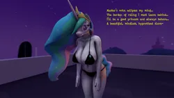 Size: 1280x720 | Tagged: suggestive, artist:doctorsluttington, derpibooru import, part of a set, princess celestia, alicorn, anthro, g4, clothes, image, jpeg, mind control, part of a series, text, underwear