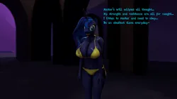 Size: 1280x720 | Tagged: suggestive, artist:doctorsluttington, derpibooru import, part of a set, princess luna, alicorn, anthro, g4, breasts, clothes, image, mind control, part of a series, png, text, underwear