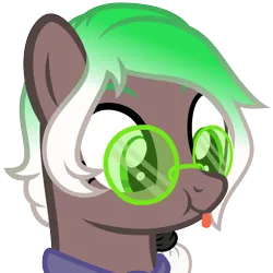 Size: 1500x1500 | Tagged: safe, artist:kobiasfunke, derpibooru import, part of a set, oc, oc:cutting edge, unofficial characters only, earth pony, pony, g4, :p, bust, clothes, commission, cute, earth pony oc, emoji, female, glasses, hairband, image, mare, necktie, ocbetes, png, simple background, solo, sticker, tongue out, transparent background, vector