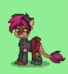 Size: 1015x1103 | Tagged: safe, derpibooru import, oc, oc:rebecca, ponified, unofficial characters only, dinosaur, pony, devlog, digital art, female, image, jpeg, mare, pixel art