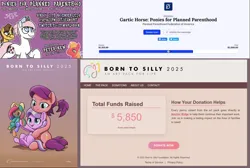 Size: 1800x1211 | Tagged: safe, banned from derpibooru, derpibooru import, big macintosh, diamond tiara, nurse redheart, spoiled rich, oc, oc:silly stuffing, earth pony, pony, unicorn, art pack:born to silly, g4, /mlp/, 4chan, art pack, charity, cute, diamondbetes, donations, female, filly, foal, horn, image, male, mare, mother and child, mother and daughter, png, smiling, stallion