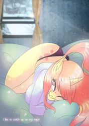 Size: 707x1000 | Tagged: safe, artist:modcoon, derpibooru import, oc, oc:mimie, unofficial characters only, anthro, unicorn, clothes, female, female oc, horn, image, panties, png, solo, underwear, unicorn oc