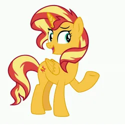 Size: 4899x4899 | Tagged: safe, artist:sunsetshimedits, derpibooru import, sunset shimmer, alicorn, pony, g4, alicornified, female, image, jpeg, race swap, shimmercorn, simple background, white background