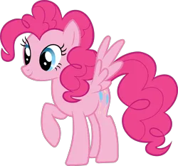 Size: 2862x2671 | Tagged: safe, artist:strawberrythefox1452, derpibooru import, pinkie pie, pegasus, g4, female, image, pegasus pinkie pie, pegasus wings, png, race swap, simple background, transparent background, wings