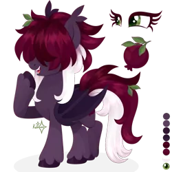 Size: 1280x1280 | Tagged: safe, artist:kabuvee, derpibooru import, oc, bat pony, pony, female, hair over eyes, image, mare, png, simple background, solo, transparent background