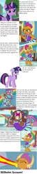 Size: 1280x5931 | Tagged: safe, edit, edited screencap, ponerpics import, ponybooru import, screencap, smolder, snips, twilight sparkle, twilight sparkle (alicorn), alicorn, dragon, pony, unicorn, comic:cheerleading gambit revealed, 2 4 6 greaaat, season 6, angry, comic, coward, fire, fire breath, firebreather, firebreathing, fury, how it should have been, how it should have ended, if only, image, implied betrayal, implied bigotry, implied con artistry, implied deception, implied framing, implied gaslighting, implied hypocrisy, implied psychological manipulation, implied rainbow dash, implied sycophance, implied treachery, just desserts, karma, magical telekinesis, magical telekinetic, png, poetic justice, pun, rage, retribution, twibitch sparkle, twiwimp sparkle, wilhelm scream