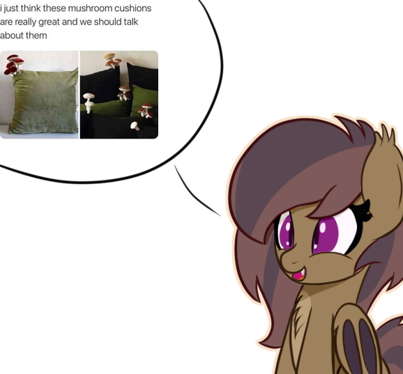 Size: 578x537 | Tagged: safe, artist:jerkface, ponerpics import, oc, oc:bella morel, bat pony, bat pony oc, bat wings, female, image, meme, mushroom, png, simple background, sitting, solo, solo female, speech bubble, transparent background, wings