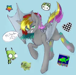 Size: 2201x2173 | Tagged: safe, artist:rover, artist:rrrover, derpibooru import, oc, unofficial characters only, bat pony, pony, image, jumping, png, smiling, speech bubble, sticker