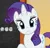 Size: 266x255 | Tagged: safe, derpibooru import, screencap, rarity, pony, unicorn, g4, ..., :c, chalkboard, cropped, frown, gameloft, horn, image, inverted mouth, looking at you, meme, png, rarity is not amused, reaction image, solo, unamused, wow! glimmer