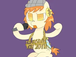 Size: 1443x1079 | Tagged: artist needed, safe, derpibooru import, date (time), image, jewelry, meme, microphone, necklace, png, ponified meme, rapper, simpsons did it, the simpsons, thursday the 20th