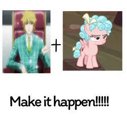 Size: 2048x2048 | Tagged: safe, derpibooru import, cozy glow, g4, exploitable meme, hunter x hunter, image, make it happen, meme, my little pony, pariston hill, png, sparkles