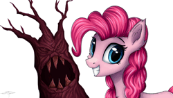 Size: 2488x1400 | Tagged: safe, artist:energytone, artist:setharu, derpibooru import, pinkie pie, earth pony, pony, g4, 2017, acoustic, animated, cover, cyrillic, image, laughter song, lossless transcode, music, pop punk, rock (music), russian, show tune cover, sound, sound only, vocals, webm