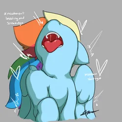 Size: 2000x2000 | Tagged: suggestive, artist:inuyuru, derpibooru import, rainbow dash, pegasus, pony, g4, ahegao, descriptive noise, drool, drool string, emanata, female, floppy ears, gray background, heart, high res, human shoulders, image, implied orgasm, implied sex, jpeg, mare, nose in the air, open mouth, signature, simple background, solo, solo female, tongue out