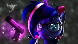 Size: 1024x576 | Tagged: safe, artist:runic_the_wolf, ponerpics import, oc, oc:woona sparkle, unofficial characters only, pony, 3d, female, glasses, heterochromia, image, jpeg, mare