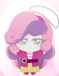 Size: 1576x2033 | Tagged: safe, alternate version, artist:batipin, derpibooru import, sweetie belle, human, equestria girls, g4, alternate character, chibi, female, image, plushie, png, solo, toy