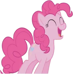 Size: 2475x2520 | Tagged: safe, derpibooru import, edit, edited screencap, editor:mrtoonlover83, screencap, pinkie pie, g4, female, image, laughing, not a vector, png, simple background, transparent background