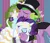 Size: 4064x3528 | Tagged: safe, artist:mlpprincesslunayt, derpibooru import, rarity, spike, dragon, unicorn, g4, clothes, dress, duo, duo male and female, eyes closed, female, floppy ears, hat, high res, holding hooves, horn, horn ring, hug, image, indoors, jewelry, male, marriage, older, older spike, png, quadrupedal spike, ring, shipping, side view, sparity, straight, suit, top hat, tuxedo, wedding, wedding dress