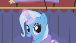 Size: 1280x720 | Tagged: dead source, safe, artist:jeff burgess, artist:jsburgh, artist:shadyvox, derpibooru import, screencap, trixie, pony, unicorn, boast busters, g4, 2012, animated, electronic, garage rock, horn, image, lossless transcode, music, my little pony, rock (music), solo, sound, sound only, vocals, webm