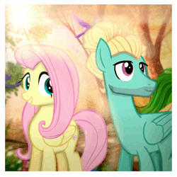 Size: 1400x1400 | Tagged: safe, artist:joinedtheherd, derpibooru import, edit, edited screencap, screencap, fluttershy, rainbow dash, zephyr breeze, pegasus, pony, flutter brutter, g4, 2016, animated, can i do it on my own, drum and bass, drumstep, electronic, happy hardcore, hardcore, image, lossless transcode, music, my little pony, remix, show tune remix, sound, sound only, vocals, webm