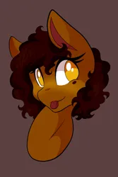 Size: 1365x2048 | Tagged: safe, artist:mscolorsplash, derpibooru import, ponerpics import, oc, unofficial characters only, pony, bust, female, image, jpeg, mare, mole, no pupils, simple background, smiling, solo, solo female, tongue out