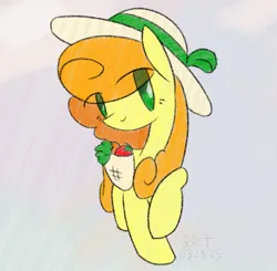 Size: 977x956 | Tagged: safe, artist:greenhoof, derpibooru import, carrot top, golden harvest, earth pony, pony, g4, abstract background, female, image, mare, png, solo, style emulation