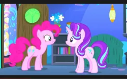 Size: 1280x800 | Tagged: safe, derpibooru import, pinkie pie, starlight glimmer, earth pony, pony, unicorn, g4, duo, duo female, female, horn, image, jpeg, mare