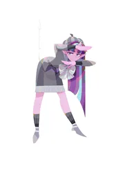 Size: 612x859 | Tagged: safe, artist:animesoul, derpibooru import, starlight glimmer, human, g4, elf ears, female, horn, horned humanization, humanized, image, jpeg, simple background, solo, white background