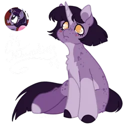 Size: 1280x1280 | Tagged: safe, artist:kazmuun, derpibooru import, pony, series:kazmuun's drawing every pony, g4, alternate design, image, png, sailor moon (series), sailor saturn, saturnalia, simple background, solo, transparent background