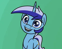 Size: 2048x1629 | Tagged: safe, artist:ewoudcponies, derpibooru import, minuette, pony, unicorn, g4, gradient background, horn, image, looking at you, open mouth, open smile, png, smiling, smiling at you, solo, starry eyes, wingding eyes