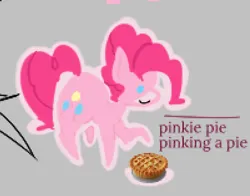 Size: 796x625 | Tagged: safe, artist:epiphany, derpibooru import, pinkie pie, earth pony, pony, g4, derpibooru exclusive, food, image, pie, png, simple background, solo