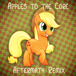 Size: 720x720 | Tagged: safe, artist:aftermathmakesmusic, artist:fureox, derpibooru import, applejack, pony, g4, pinkie apple pie, 2014, animated, apples to the core, electronic, house (music), image, lossless transcode, music, remix, sound, sound only, webm