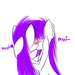 Size: 500x500 | Tagged: suggestive, artist:drbeard, derpibooru import, oc, oc:sketchy, unicorn, bipedal, blushing, eyes closed, female, horn, image, lesbian, png, self paradox, self ponidox, selfcest, shipping, simple background, unicorn oc, white background