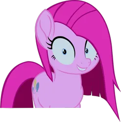 Size: 1418x1434 | Tagged: safe, artist:retroponybro, derpibooru import, pinkie pie, g4, my little pony: the movie, base used, female, generation leap, image, inkscape, insanity, looking at you, pinkamena diane pie, png, simple background, solo, transparent background, vector