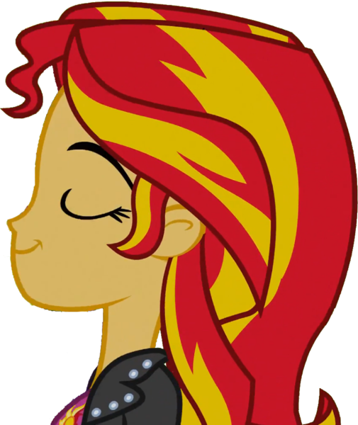 Size: 807x958 | Tagged: safe, derpibooru import, edit, edited screencap, editor:pascalmulokozi2, screencap, sunset shimmer, human, equestria girls, g4, background removed, clothes, evil grin, eyes closed, female, grin, image, jacket, my little pony equestria girls, not a vector, png, render, simple background, smiling, smug, solo, transparent background