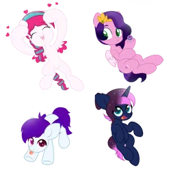 Size: 4000x4000 | Tagged: safe, artist:ramixe dash, derpibooru import, pipp petals, zipp storm, oc, oc:lightning stars, oc:osiris eclipse, pegasus, pony, unicorn, g4, g5, base used, female, g5 to g4, generation leap, glasses, horn, image, male, mare, png, simple background, stallion, transparent background