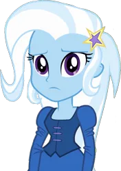 Size: 795x1128 | Tagged: safe, derpibooru import, edit, edited screencap, editor:pascalmulokozi2, screencap, trixie, equestria girls, g4, background removed, confused, fall formal outfits, female, hairpin, image, my little pony equestria girls, not a vector, png, simple background, solo, transparent background