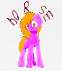 Size: 526x600 | Tagged: safe, artist:cotarsis, derpibooru import, oc, pony, image, looking at you, png, shaped like itself, simple background, sketch, solo, white background